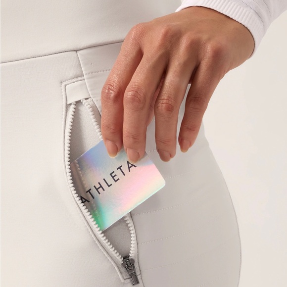 Athleta Peak Hybrid Fleece Tight, size medium, birch grey, NWOT - Picture 6 of 10